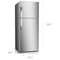 Premium Levella 13 cu ft Frost Free Top Freezer Refrigerator in Stainless Steel PRN12260HS - alternate 3